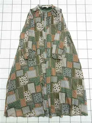 ◇ ⊂ ワンピース カージュ Khaju 幾何学柄ロングワンピース ポリエステル レディース E  【1511250010316】