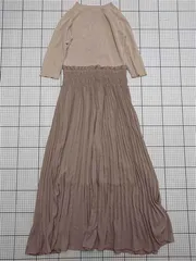 ◇ ⊂ ワンピース スナイデル SNIDEL SWNO194047 プリーツ切替ワンピース ベージュ系 レディース E  【1511250009822】