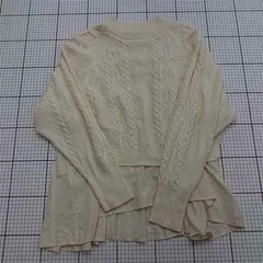 ◇ ⊂ レイビームス Ray BEAMS ケーブル編み切替ニットワンピース アイボリー系 レディース E  【1511250011528】