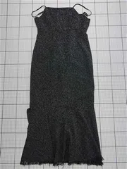 ◇ ⊂ ワンピース ルエレ Louere ツイードキャミソールマーメイドワンピース Mサイズ ブラック系 レディース E  【1511250012150】