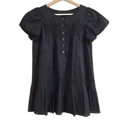 Burberry Blue Label(バーバリーブルーレーベル) チュニック サイズ36 S レディース - ダークブラウン 半袖/ギャザー/フリル