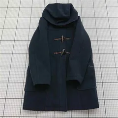 ◇ ⊇ ポンポネットジュニア pom ponette junior ダッフルコート ネイビー S(140) キッズ E  【1511250015557】
