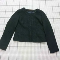 ◇ ⊇ ナチュラルビューティーベーシック ノーカラージャケット ブラック系 M レディース E  【1511250015199】