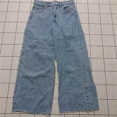 ◇ Θ ザラ ZARA ワイドデニムパンツ EUR36 ブルー系 レディース E  【1511250015946】