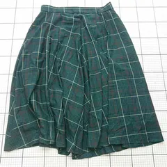 ◇ ⊂ クミキョク 組曲 チェック柄フレアスカート グリーン系 レディース E  【1511250015861】