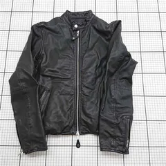 ◇ ⊇ オーサムレザー AWESOME LEATHER AL-004-LADIES ゴートレザーライダースジャケット ブラック系 レディース E  【1512010003074】