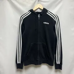 正規品/S adidas 3本線 ブラック ジップアップ トラックジャージ