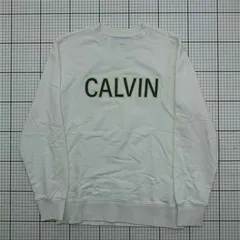 ◇ Θ カルバン・クライン ジーンズ Calvin Klein Jeans ロゴスウェット ホワイト系 メンズ S E  【1512020019751】