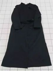 ◇ ⊇ プラステ PLST ノーカラー ロングコート ウール混 ブラック系 S レディース E  【1512020021112】