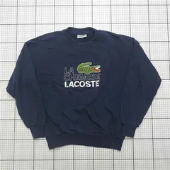 ◇ Θ ラコステ Lacoste CHEMISE LACOSTE ワニロゴ刺繍スウェット ネイビー メンズ E  【1512020024571】