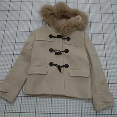 ◇ ⊇ アプワイザーリッシェ Apuweiser-riche ファー付きダッフルコート ベージュ系 レディース E  【1512020028180】