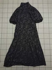 ◇ ⊂ ワンピース ジェイバイブルー J by blue jp-004 ジャガードハイネックワンピース M ブラック系 レディース E  【1512020031449】