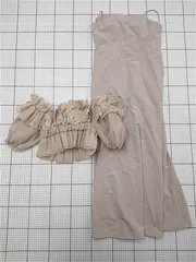 ◇ ⊂ ワンピース エイミーイストワール オフショルダートップス＆キャミワンピースセット ベージュ系 S レディース E  【1512020032798】