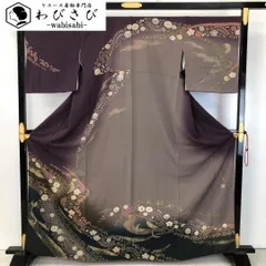 訪問着 吉野一廉 美しい辻が花絞り 深紫色 縮緬 K-4791 訪問着 吉野一廉 美しい辻が花絞り 深紫色 縮緬 K-4791 - メルカリ