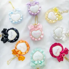 全9色☆リボンとフリルが可愛いハートの推し色チャーム