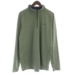 マウンテンハードウェア MOUNTAIN HARD WEAR Tシャツ カットソー ハーフジップ ロゴ 長袖 XL 緑 グリーン 218OE7992 /RO