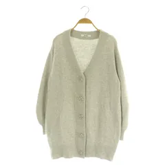 スナイデル SNIDEL 22AW カーディガン ニット ロング ビジューボタン ONE ライトグレー /MY ■OS