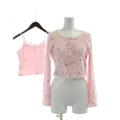 ファーファー furfur 25SS フラワープリントカーディガン アンサンブルニット カットソー キャミソール F ピンク RWCT252010 RWCT252075 /APのサムネイル