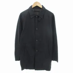 プラダ PRADA ステンカラーコート スプリング ミドル丈 48 黒 ブラック /HO ■GY19のサムネイル