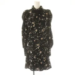 スナイデル SNIDEL 23AW Sustaina プリントフリルミニワンピ ワンピース 花柄 長袖 1 黒 ブラック /HK ■OS ■SH