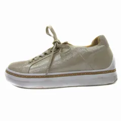 ランバンオンブルー LANVIN en Bleu シューズ レースアップスニーカー ローカット ラメ 23.5㎝ ゴールド色 2490 /YS4 ■GY53