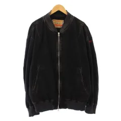 ディーゼル DIESEL D-VINZ ボンバージャケット デニム ブルゾン アウター ジップアップ ショート丈 切替 ロゴ L 黒 ブラック A12827 /BB