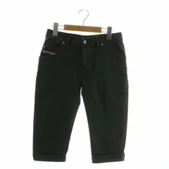 ディーゼル DIESEL JANIC デニムパンツ ジーンズ 七分丈 ロールアップ ボタンフライ ロゴ 26 S～M チャコールグレー ■PN /KW ■GY18