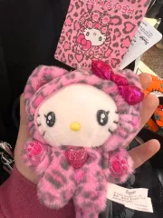 正規品 ギャル くま ハローキティ マスコット ぬいぐるみ ピンク レオパード ハローキティ サンリオ レオパード
