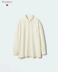 UNIQLO ユニクロ jw Kinloch Anderson(キンロックアンダーソン) Oxford（オックスフォード) オーバーサイズ シャツ ストライプ イェロー