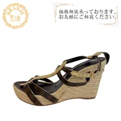 LOUIS VUITTON ルイヴィトン  ウェッジソール ミュール   サンダル ブラウン レディース