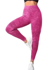 [TaKiHuReO] ヨガ レディース レギンス 美尻 筋トレ スポーツ 脚長 ウェア ヒップアップ ヨガウェア メッシュ 加圧 パンツ ジム お洒落 フィットネス おしゃれ 着圧 快適 ランニング トレーニング お尻 セクシー スリム  [ピンク] [L]