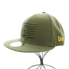 ニューエラ NEW ERA ON-FIELD 59FIFTY ロサンゼルス エンゼルス キャップ 野球帽 帽子 Armed Forces Day 軍隊記念日モデル 刺繍 7 1/2 59.6cm カーキ /KU