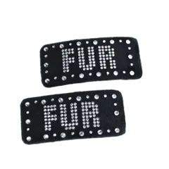 ファーファー furfur バレッタ ヘアクリップ 2個セット ラインストーン ビジュー 黒 ブラック RWGA244525-Lb-3U MD5358 /APのサムネイル