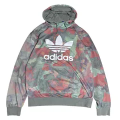 adidas アディダス オリジナルス パーカー Sサイズ トレフォイルロゴ プルオーバー カモフラ 迷彩風 マーブル柄 ストリート