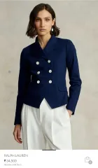 ポロラルフローレン ダブルブレスト ジャージ レディース ブレーザー ショートジャケット