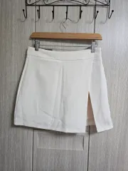 アイボリー スリット ミニスカート (キュロット) M 新品