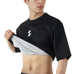 [PLEAVIT] サウナスーツ 半袖 メンズ 発汗 tシャツ インナー ランニング 洗濯可 (改良シルバー, 3XL) [改良シルバー] [3XL]