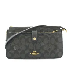 コーチ COACH シグネチャーノアポップアップメッセンジャー お財布ショルダー ショルダーバッグ PVCキャンバス 紺 ネイビー 37458 /YT