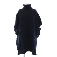 45R 45rpm カシミヤ100％ ポンチョ アシンメトリー 濃紺 ネイビー 2026