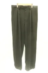 【中古】 BEAMS メンズスラックスパンツ M ワイドストレート 2プリーツ スラックス BEAMS M 黒 ブラック