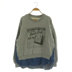 ヒステリックグラマー HYSTERIC GLAMOUR HYSTERIC BEAR BAG リメイクプルオーバーシャツ スウェット 長袖 F グレー /MY ■OS