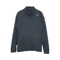 アディダス ブラック ポリ 100% ジップアップ ジャケット (95)