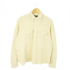 ポロ バイ ラルフローレン Polo by Ralph Lauren ヴィンテージ 長袖ニット セーター 襟付き ハーフボタン ダブルポケット LL ベージュ /AO15 ■GY01