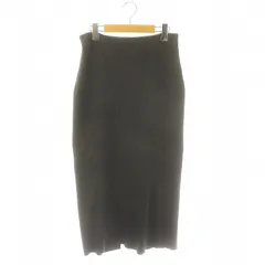 スピック&スパン Spick&Span 23AW ラメリブニットスカート ロング タイト 38 ダークグレー /DO ■OS