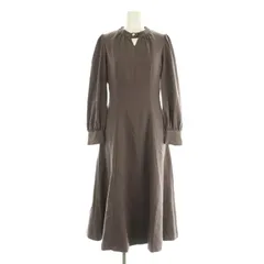 プロポーション ボディドレッシング PROPORTION BODY DRESSING ベーシックネックポイントフレアワンピース ロング 長袖 ギャザー XS パープル /MY ■OS