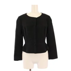 トッカ TOCCA ノーカラージャケット アウター ショート丈 ペプラム 0 黒 ブラック /BBのサムネイル