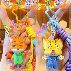 海外限定❣️ Disney ズートピア ニック・ワイルド＆フィニック キーホルダー ストラップ