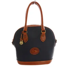 ドゥーニーアンドバーク DOONEY&BOURKE ハンドバッグ レザー 紺 ネイビー ブラウン /YM