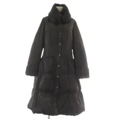 ヒロコビス HIROKO BIS ダウンコート 9 グレー リブニット ハイネック ボリュームネック リブ袖 ティアード /AUのサムネイル