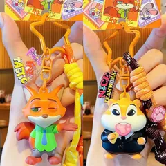 海外限定❣️ Disney ズートピア ニック・ワイルド＆レミング キーホルダー ストラップ